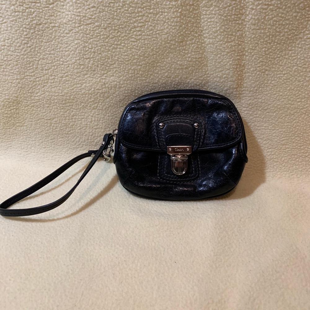 Leather Coach wristlet